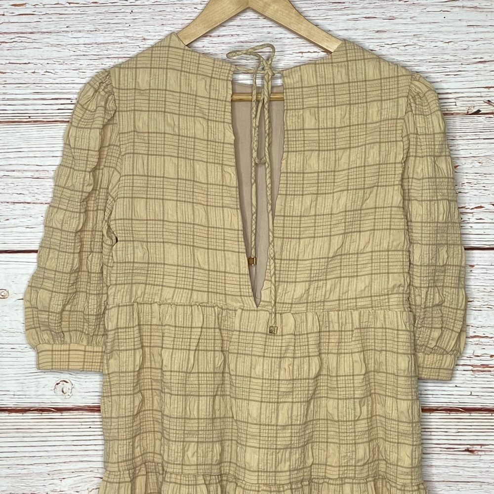 Showpo Darcia Dress in Beige Check Sz 2 - Picture 13 of 16